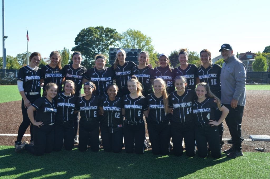 Club Softball Team in black uniforms